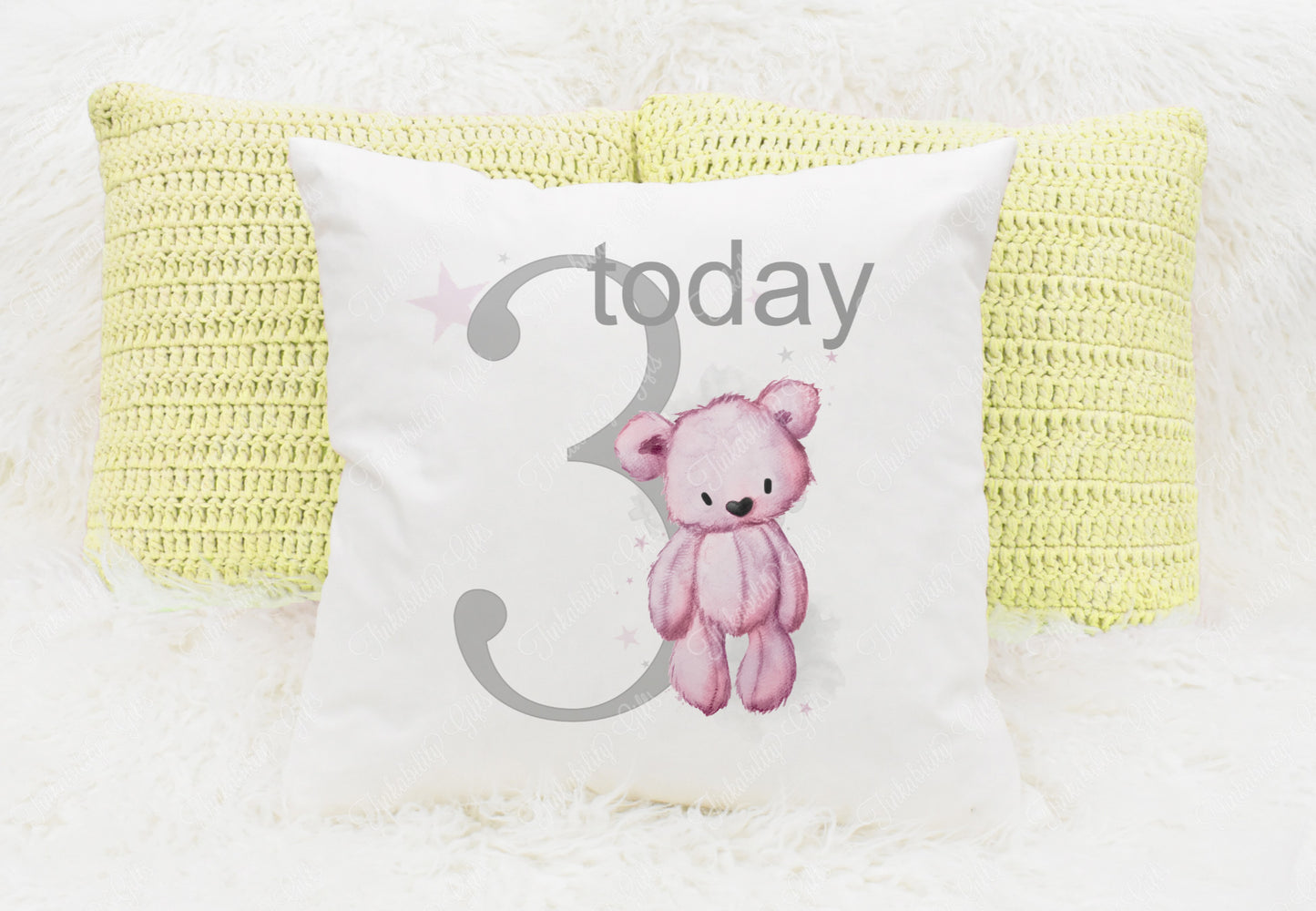 Birthday Bear Cushion