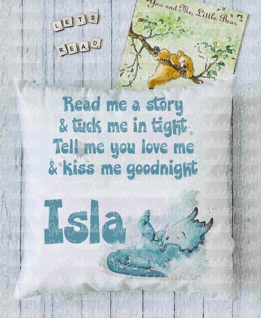 Baby Dragon Personalised Book Cushion