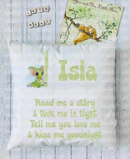 Dragon Alphabet Personalised Book Cushion