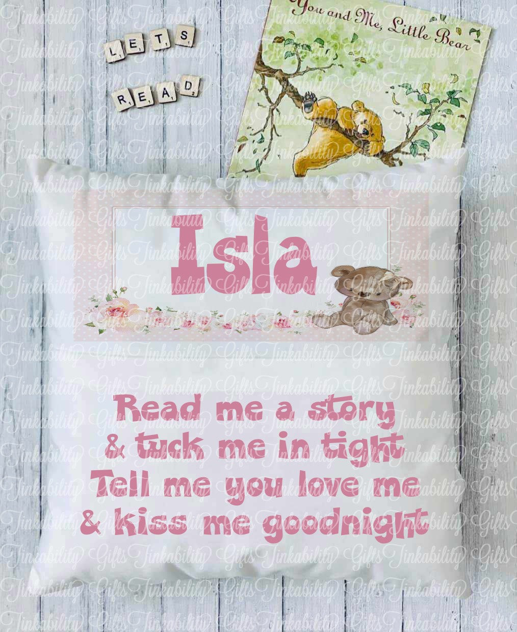 Baby Bear Personalised Book Cushion