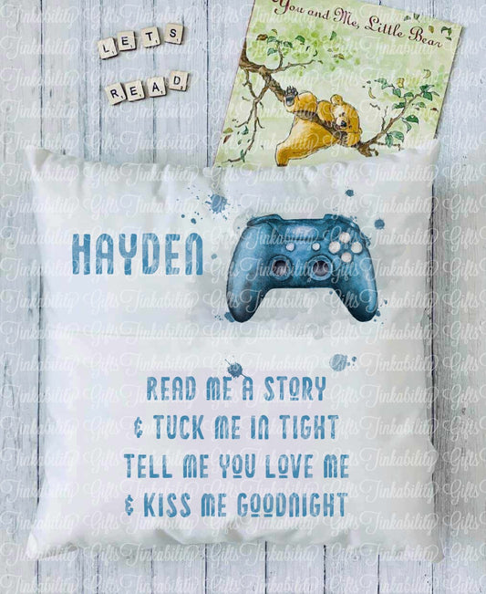 Boys Controller Personalised Book Cushion