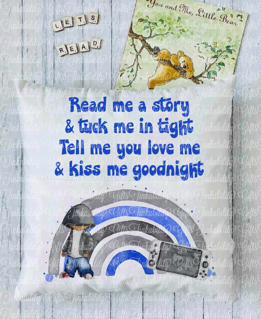 Boys Handheld Controller Personalised Book Cushion