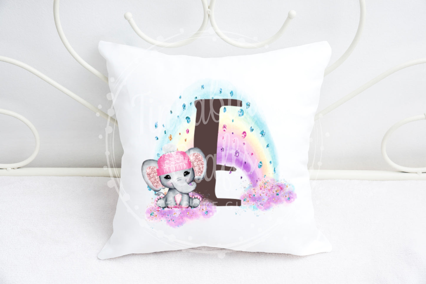 Girl Elephant Alphabet Cushion A-Z