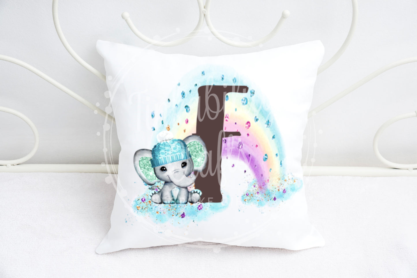 Boy elephant alphabet cushion A-Z