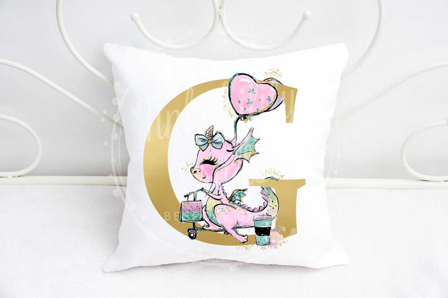 Diva Dragon alphabet cushion A-Z