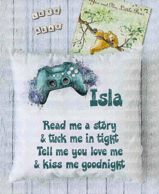 Girls Game Controller Personalised Book Cushion