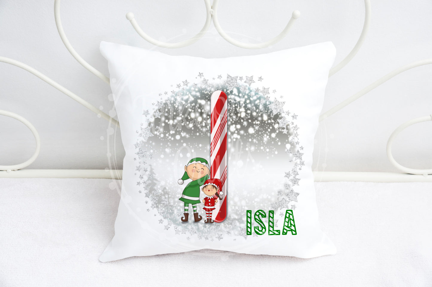 Christmas Candy Cane Alphabet Cushion A-Z