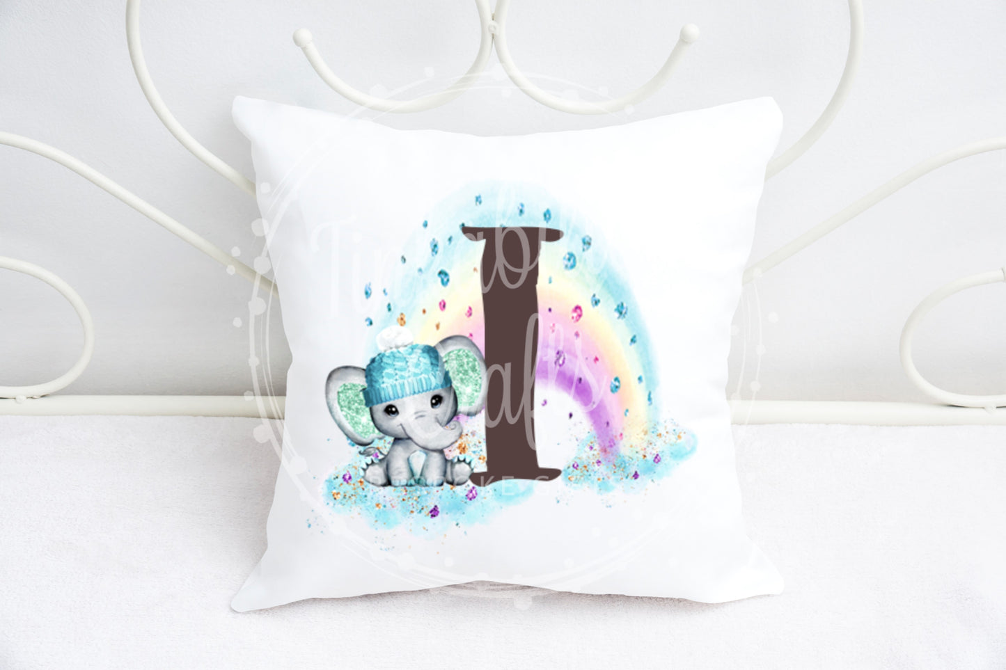 Boy elephant alphabet cushion A-Z