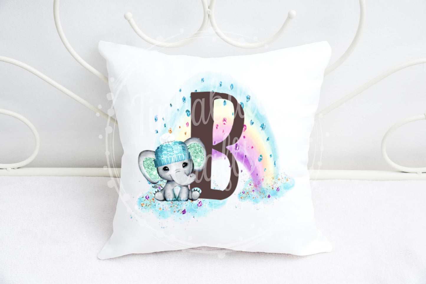 Boy elephant alphabet cushion A-Z