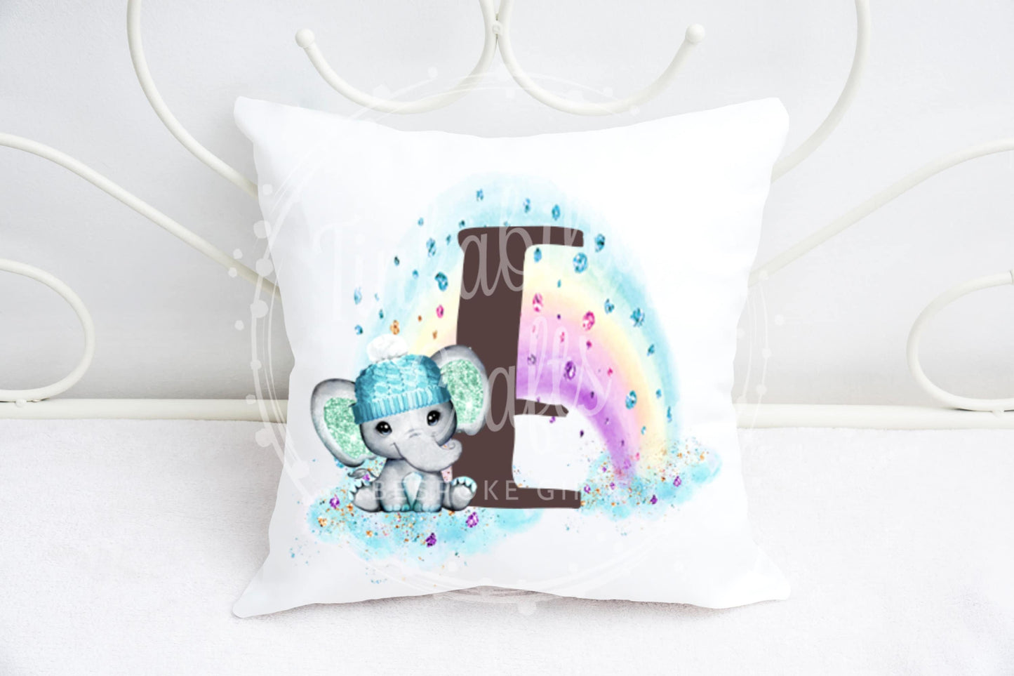 Boy elephant alphabet cushion A-Z