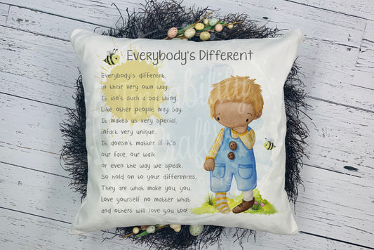 Child's Everybody's Different Cushion