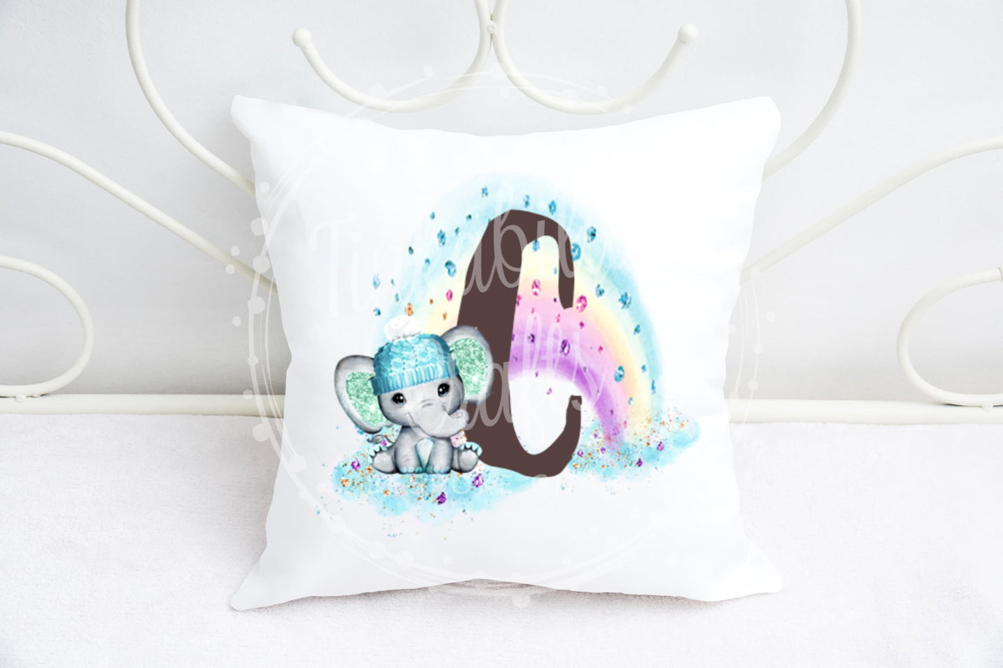 Boy elephant alphabet cushion A-Z