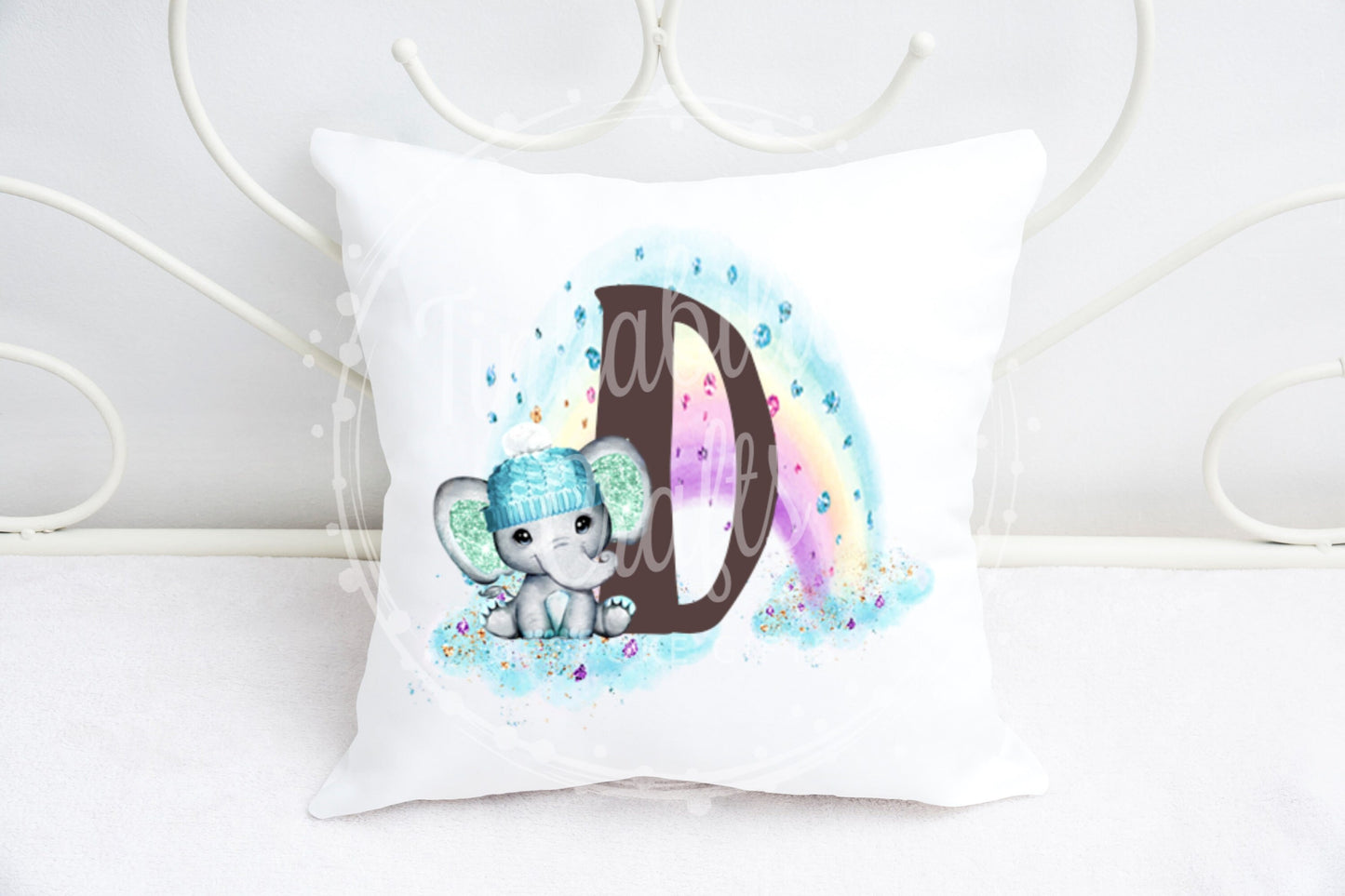 Boy elephant alphabet cushion A-Z