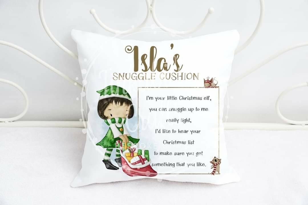 Personalised Christmas snuggle cushion - Personalised Gift - Gifts for Christmas - Personalised Cushion