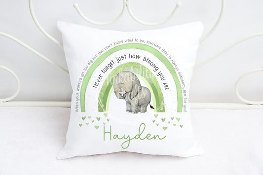 Personalized Elephant Worry Cushion - Personalized Gift - Gifts for Birthday's - Gifts for Kids - Personalized Cushion