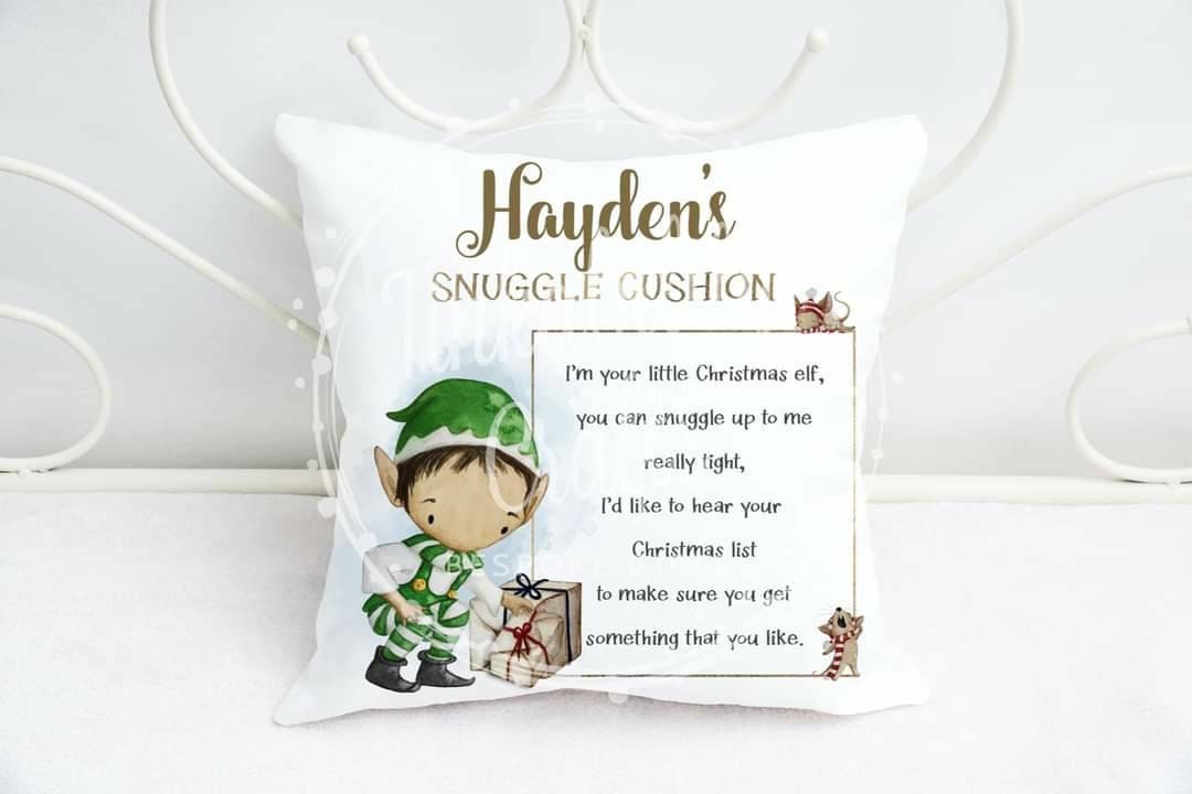 Personalised Christmas snuggle cushion - Personalised Gift - Gifts for Christmas - Personalised Cushion