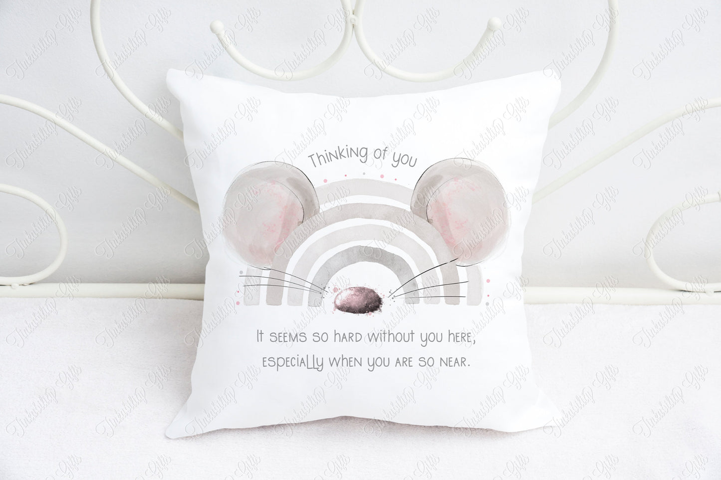 Mouse bow Personalised plush cushion