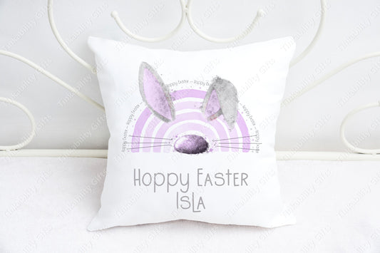 Purple Bunny bow personalised plush cushion - Personalised Cushion - Gifts for Birthday's - Gifts for Kid's