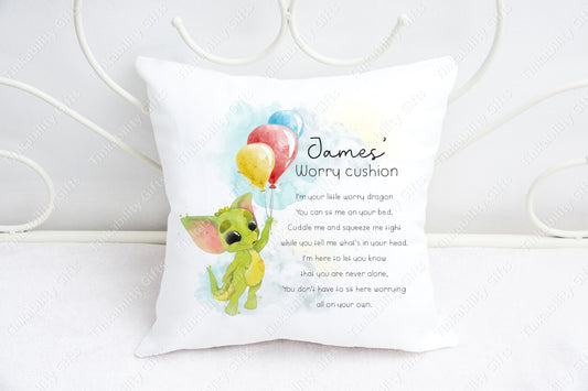 Cute Dragon with Balloons worry cushion