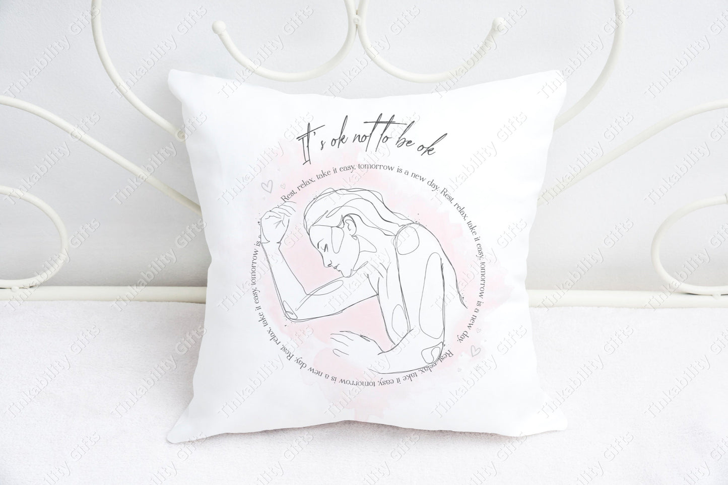 Invisible Illness printed plush cushion