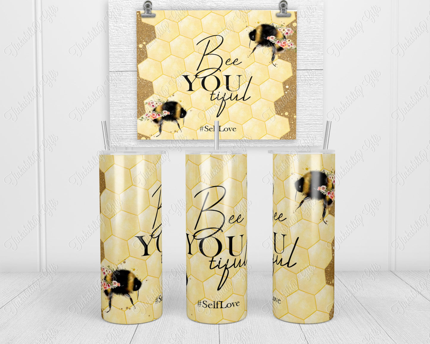 Bee youtiful skinny tumbler