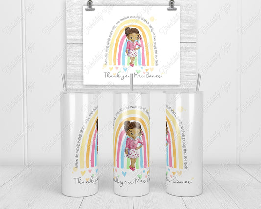 Teacher skinny tumbler - Personalised Tumbler - Gifts for Her - Gifts for Teachers