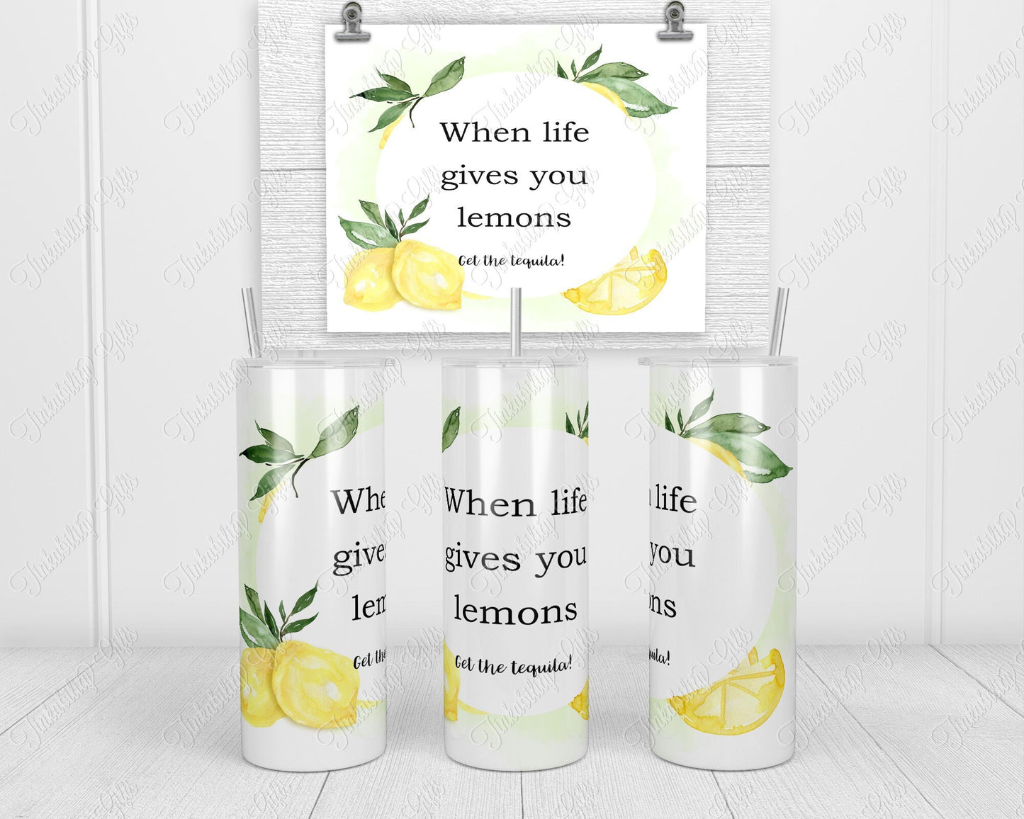 If life gives you lemons Skinny Tumbler