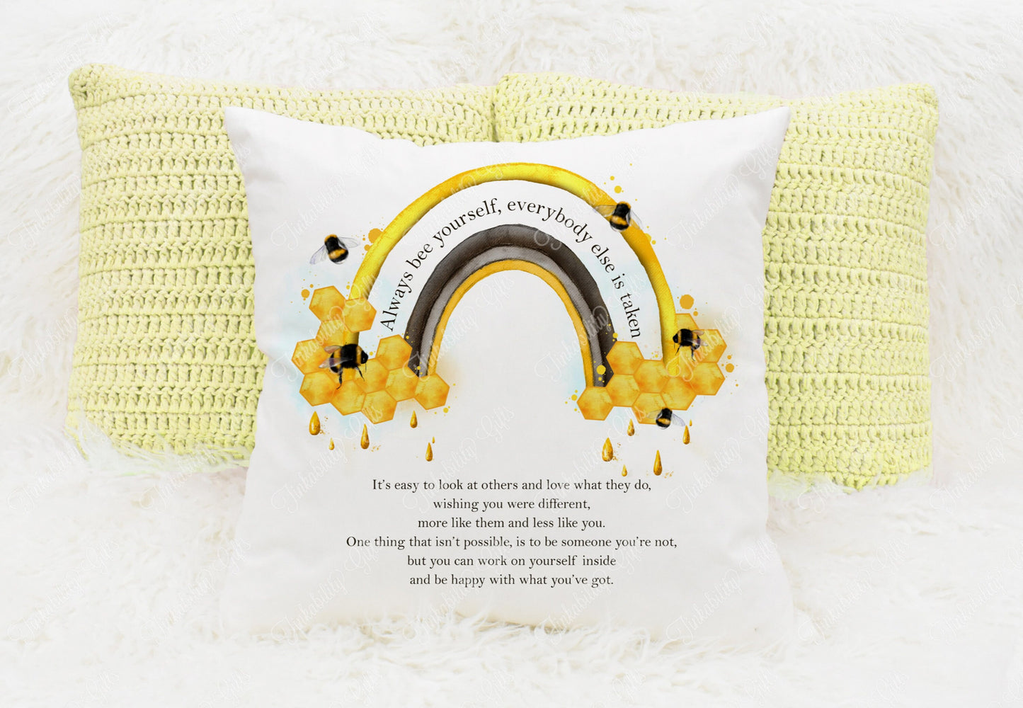 Bumble bee cushion