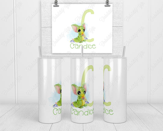 Dragon alphabet skinny tumbler