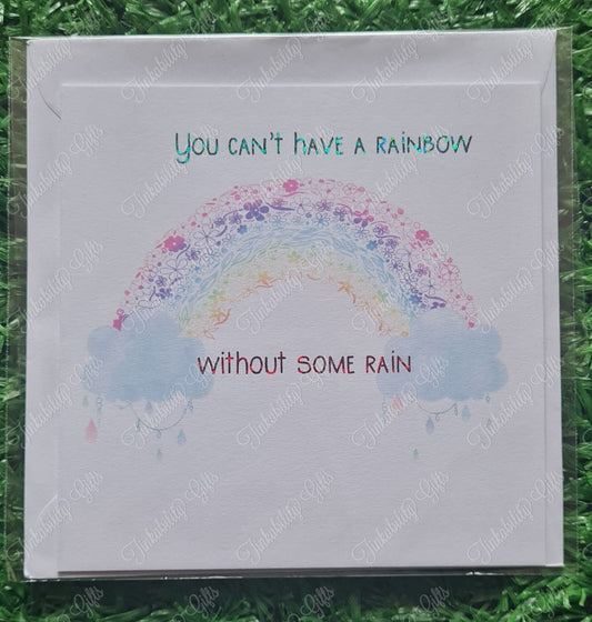 Rainbow Greetings Card - Birthday card - Personalised card