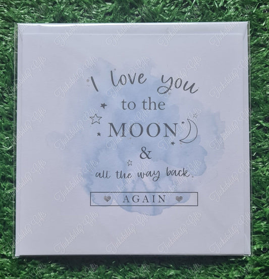 Blue I love you greetings card