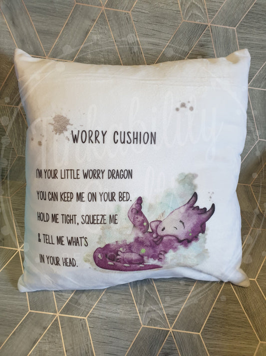 Personalised Purple Dragon Plush Cushion, Personalised Gift, Gifts for Birthdays, Gifts for Kids, Gifts for New Baby, Personalised Cushion