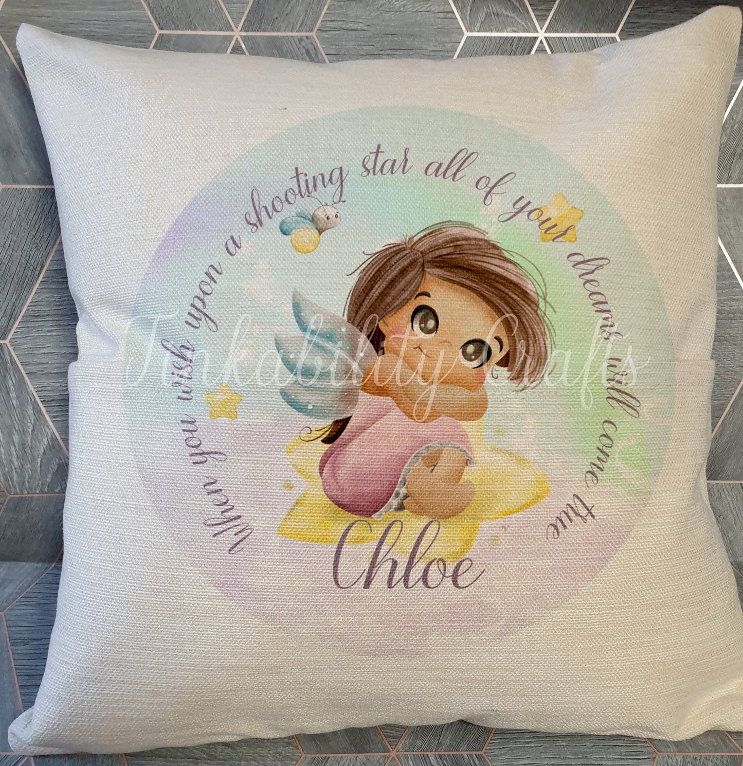 Personalised Girl Plush Cushion, Personalised Gift, Gifts for Birthdays, Gifts for Kids, Gifts for Christmas