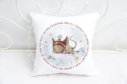 Personalised Christmas Mouse Plush Cushion, Personalised Gift, Gifts for Christmas, Gifts for Kids, Gifts from Santa