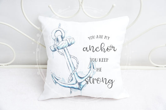 Blue Anchor Plush Cushion