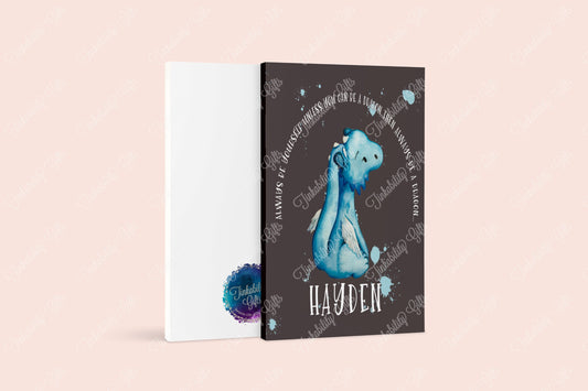 Personalised Blue Dragon Notebook