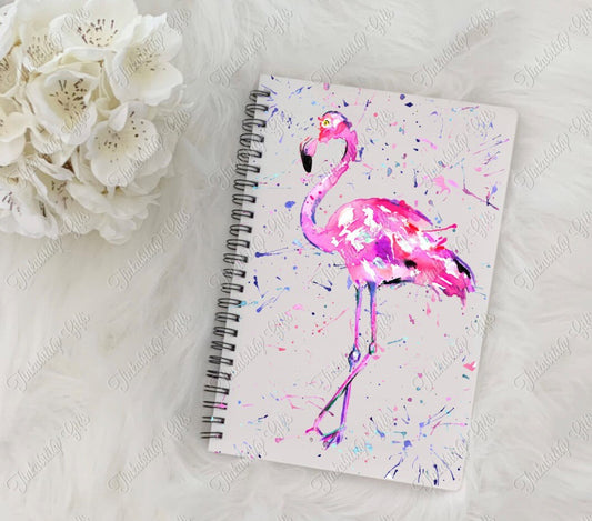 Personalised Flamingo Notebook, Notebook for Kids, Gifts for Birthdays, Gifts for Adults, Lined Notebooks, Gifts for Kids, Secret Journal