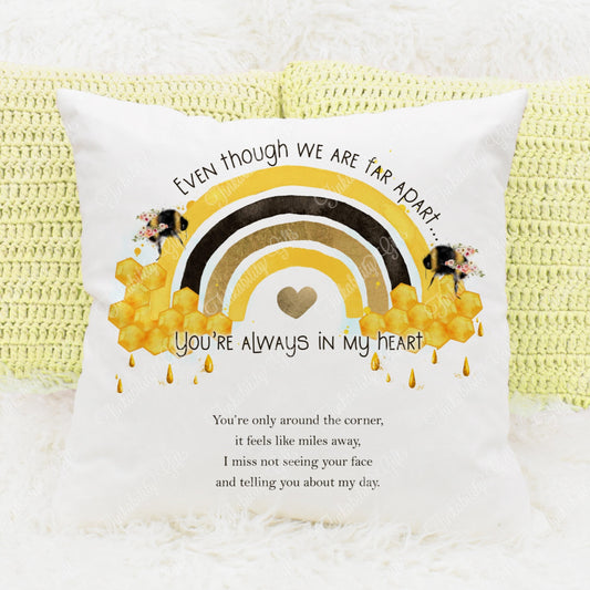 Bee Rainbow Plush Cushion