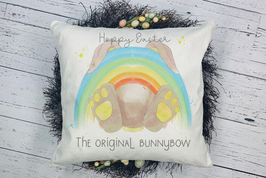 Personalised Bunny Rainbow Plush Cushion, Personalised Gift, Gifts for Birthdays, Gifts for Kids, Gifts for Easter