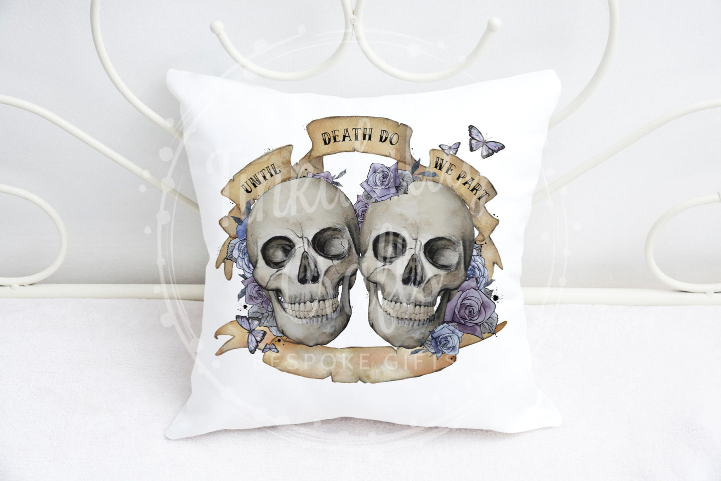 Personalised Wedding Skulls Plush Cushion, Personalised Gift, Gifts for Weddings, Wedding Gifts, Gifts for Anniversary