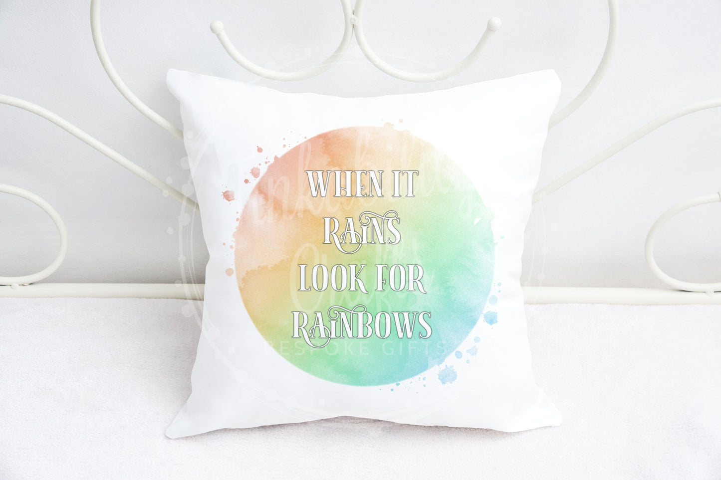 Personalised When It Rains Plush Cushion, Personalised Gift, Gifts for Birthdays, Gifts for Kids, Gifts for Mums, Gifts for Christmas