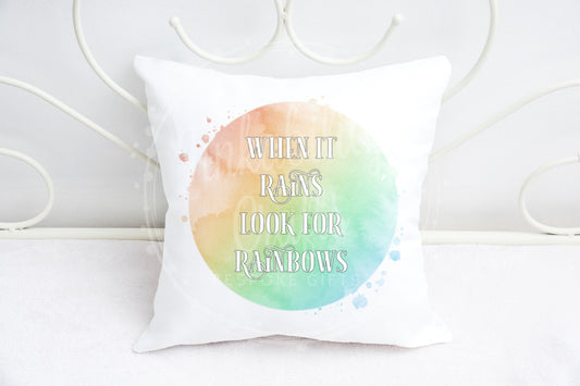 Personalised When It Rains Plush Cushion, Personalised Gift, Gifts for Birthdays, Gifts for Kids, Gifts for Mums, Gifts for Christmas