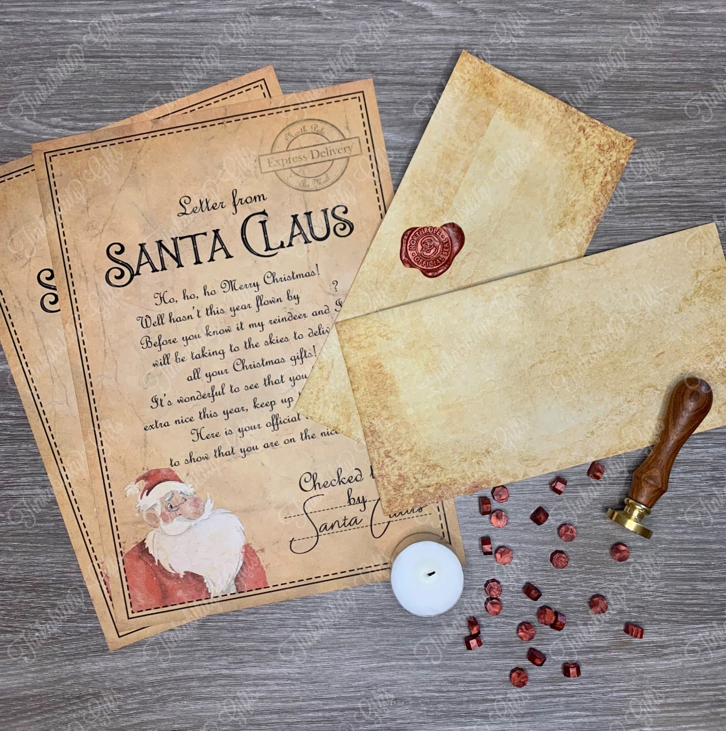 Personalised Vintage Letter from Santa, Letter from Father Christmas, Personalised Christmas Letter,