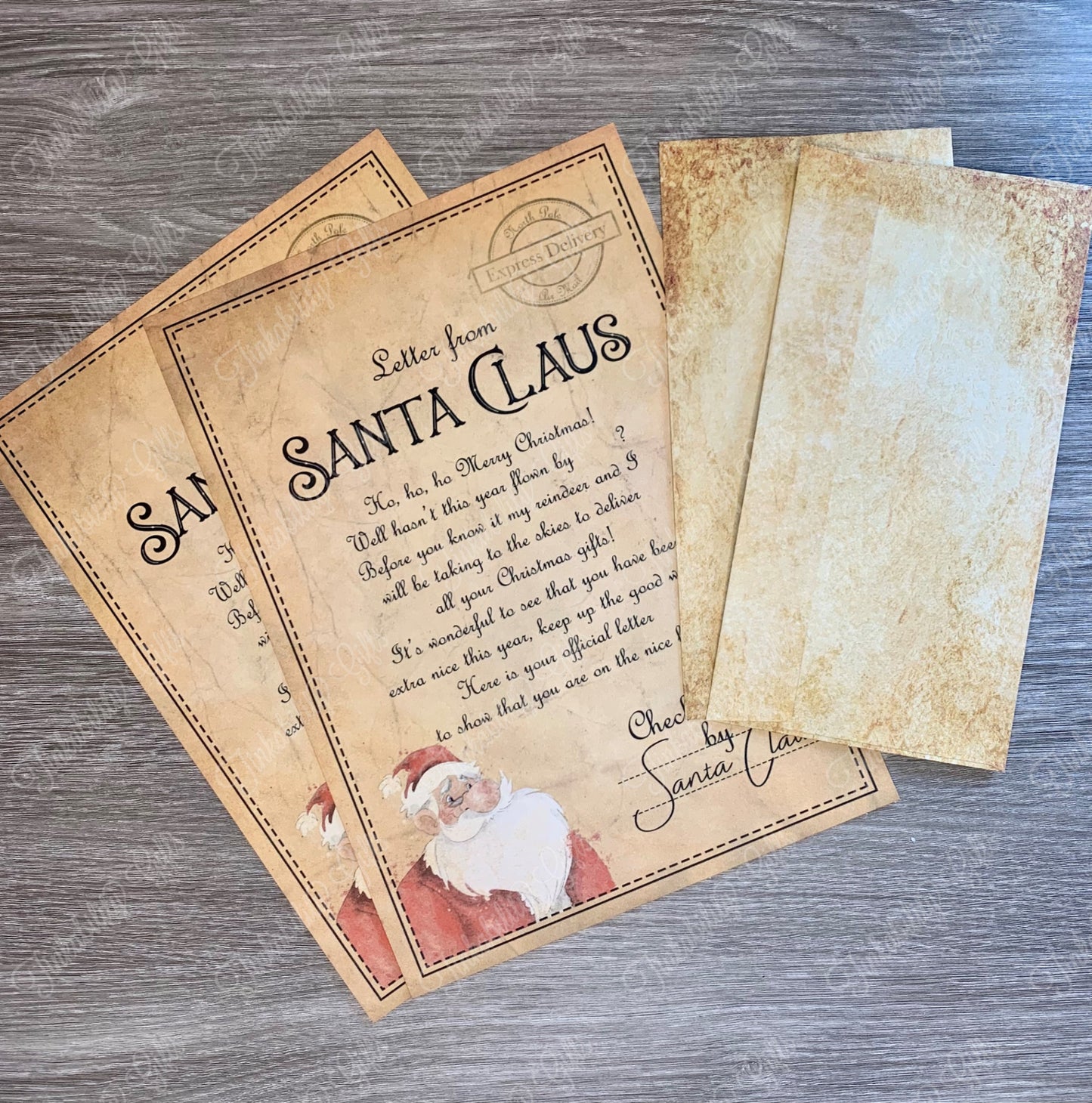 Personalised Vintage Letter from Santa, Letter from Father Christmas, Personalised Christmas Letter,