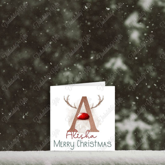 Bronze and Red Antler A- Z Greetings Card