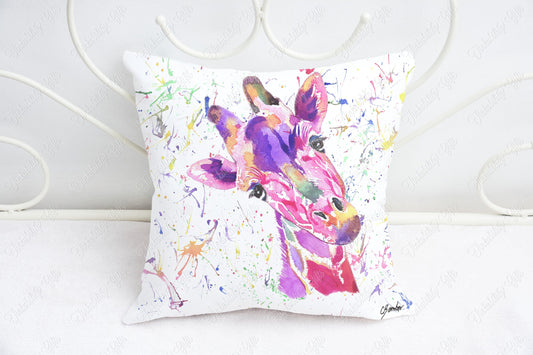 Personalised Pink Giraffe Plush Cushion, Personalised Gift, Gifts for Birthdays, Gifts for Kids, Birthday Gifts, Custom made Cushion