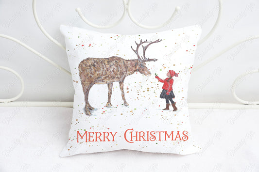 Personalised Reindeer Plush Cushion, Personalised Gift, Gifts for Birthdays, Gifts for Kids, Birthday Gifts, Custom made Cushion