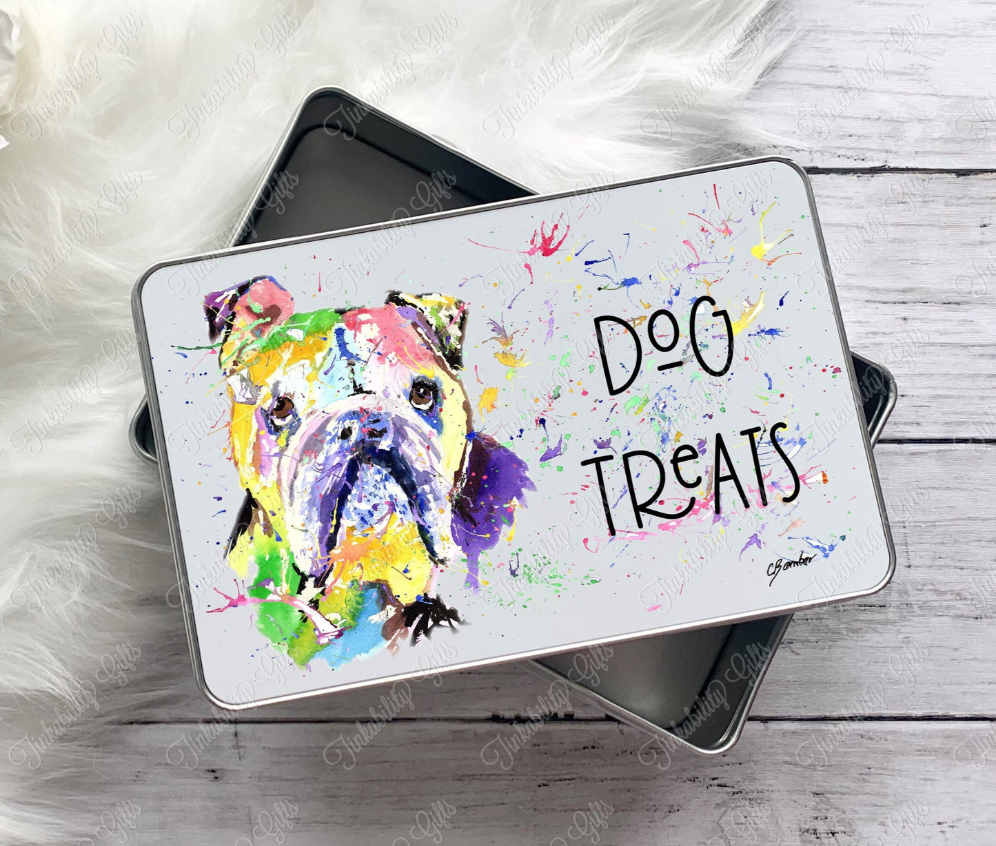 Personalised Tin / Treat Tin / Storage Tin / Dog Treat Tin / Christmas Treat Tin /