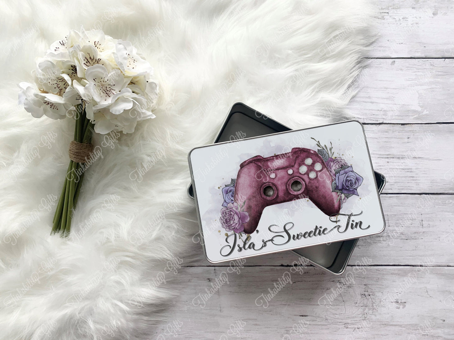 Personalised Tin / Treat Tin / Storage Tin / Sweetie Tin / Christmas Treat Tin / Christmas Eve Tin / Gamers Tin / Gifts for Her/