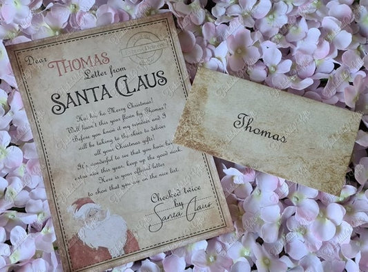 Personalised Vintage Letter from Santa, Letter from Father Christmas, Personalised Christmas Letter,